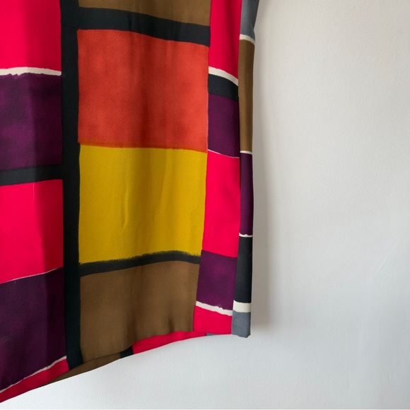 Colorblock Shift Dress in Pink, Yellow & Brown Loft - Picture 5 of 15